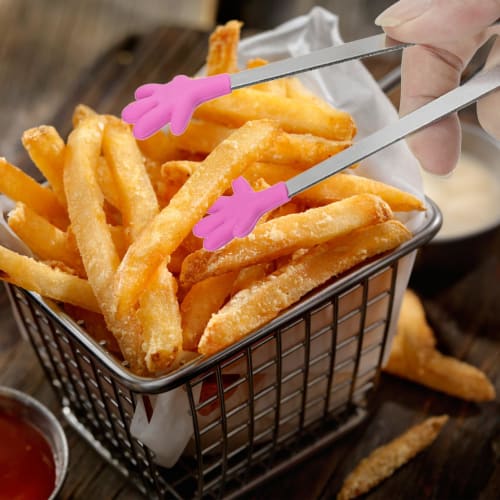 Mini Food Tongs, Cute Claw-Shaped Non-Stick Non-Slip Reusable Silicone Tongs for Serving Food, Small, Food-Grade, Convenient, Easy To Grab, Heat-Resis