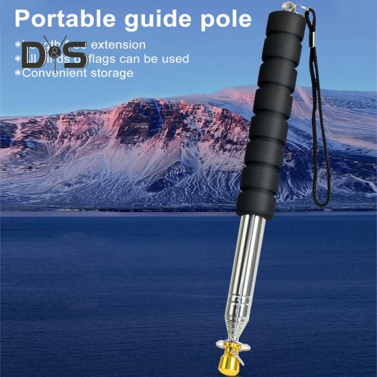 Maszt flagowy teleskopowy 200/300CM z antypoślizgową gąbką, wytrzymały metalowy, rozsuwany, przenośny, do banerów dla nauczycieli
