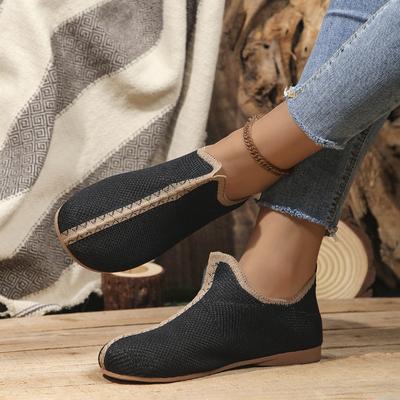 Women’s Plus Size Slip-On Flat Shoes, Casual Comfortable Loafers, Spring Fashion