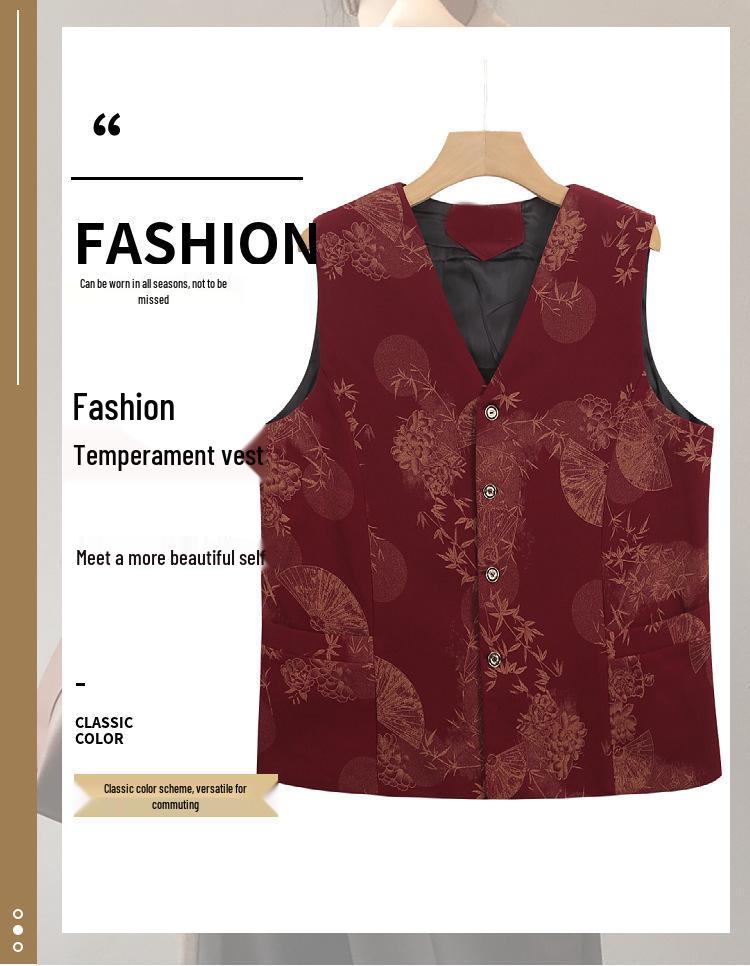 Women's Plus Size Lightweight Sleeveless Vest - Spring/Autumn Jacket for Middle-Aged and Elderly