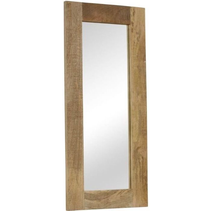 VidaXL Miroir Bois massif de manguier 50 x 110 cm