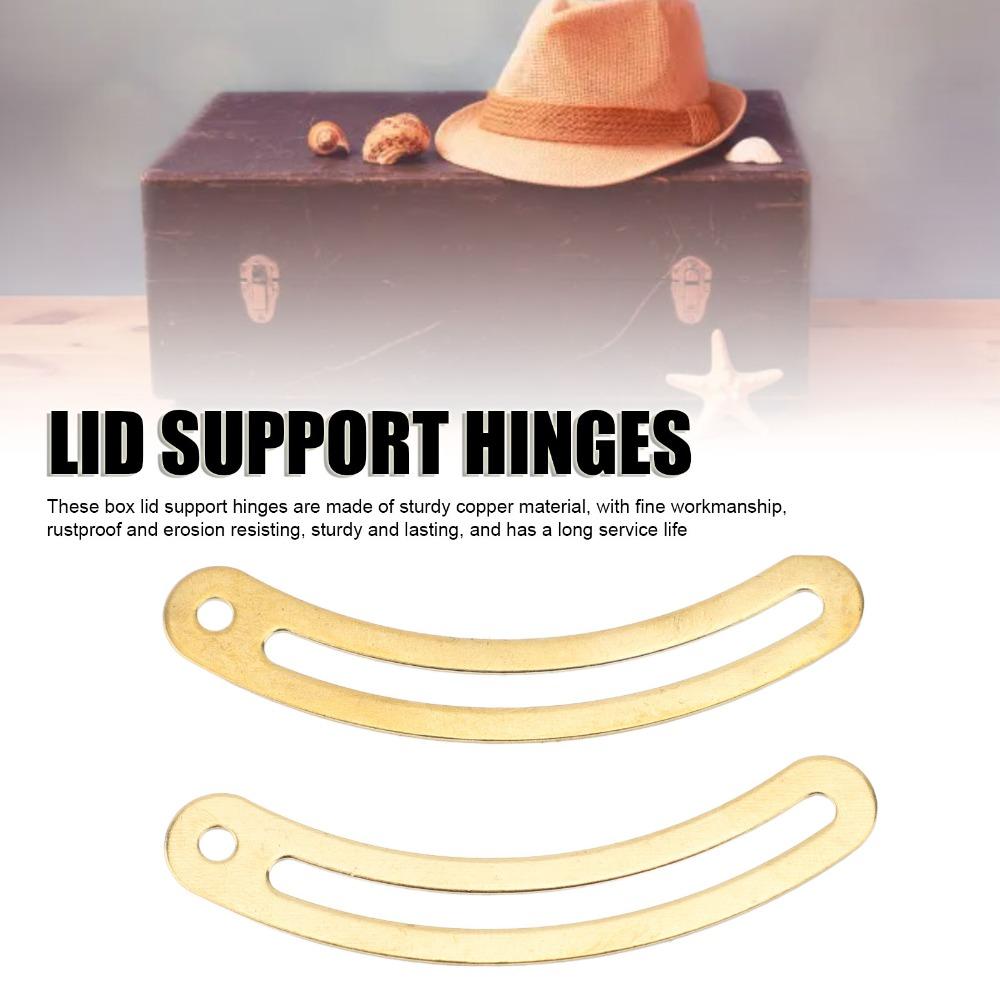 20PCS Brass Recurved Lid Stay Hinges Gold Curved Support Hinge Hinges Lid Support Hinges  Cabinet