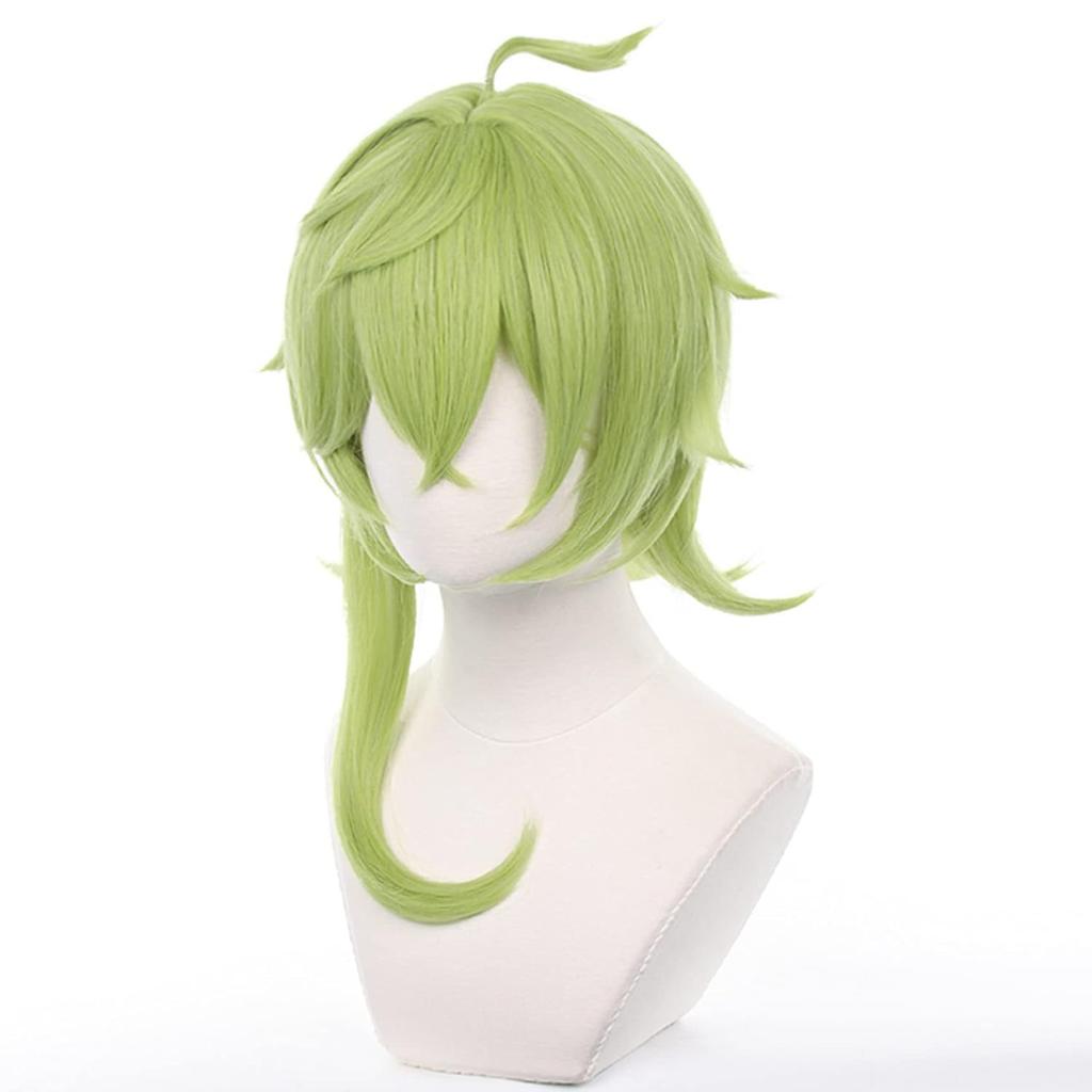 Anime Wig Genshin Impact Xumi Cosplay Grass Green Anti Warping Short Hair