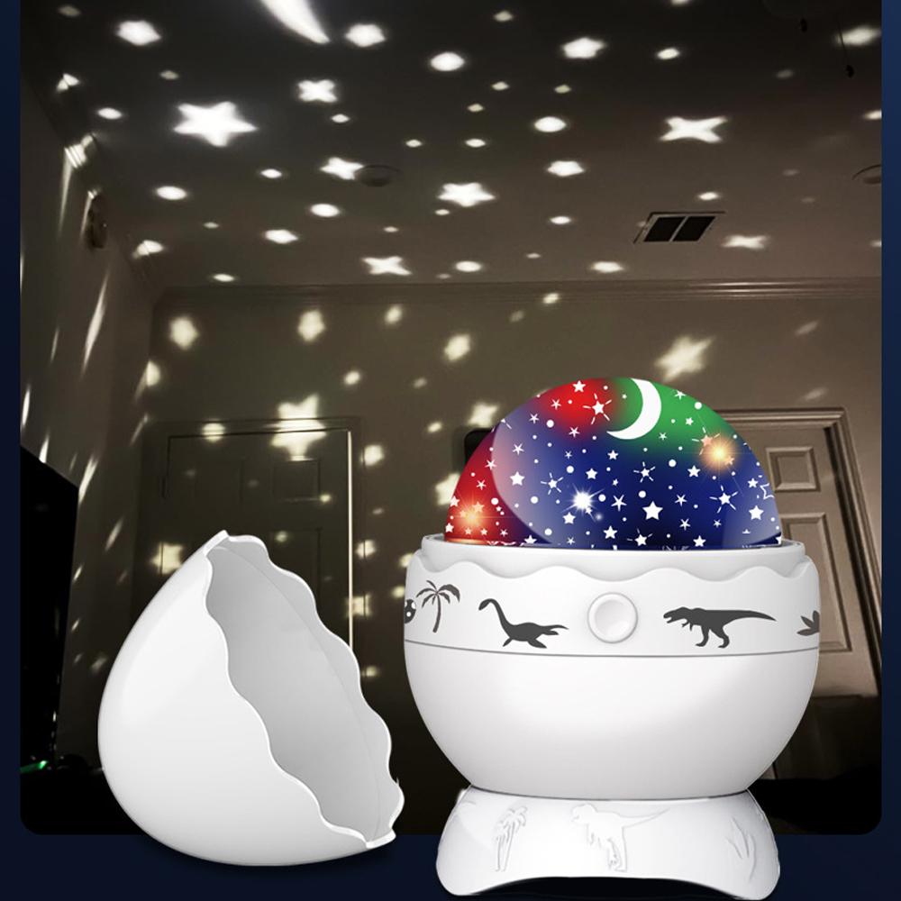Dinosaur Night Light Projector 360 Degree Rotation with 7 Colors Projection Lights Nightlight Lamp Birthday Gifts for Boys Bedroom Decor