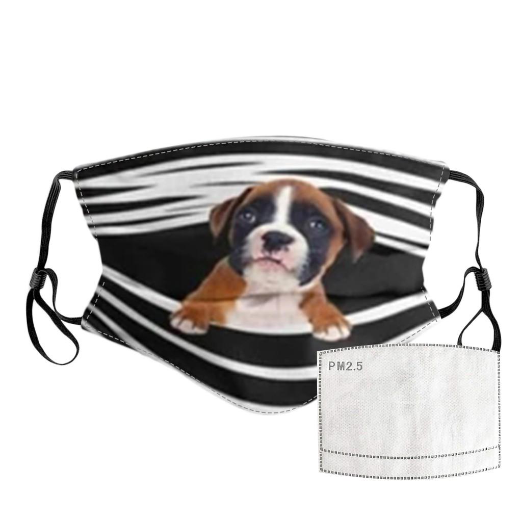 1PC Mask + 2 PC Filters General Dogs Prints Breathable Washable Mask Face Cover