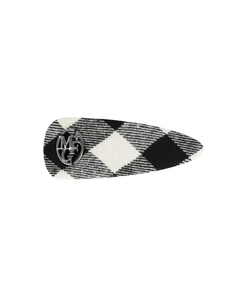 Marith + Franois Girbaud Holiday Circle Logo Check Hair Pin Black