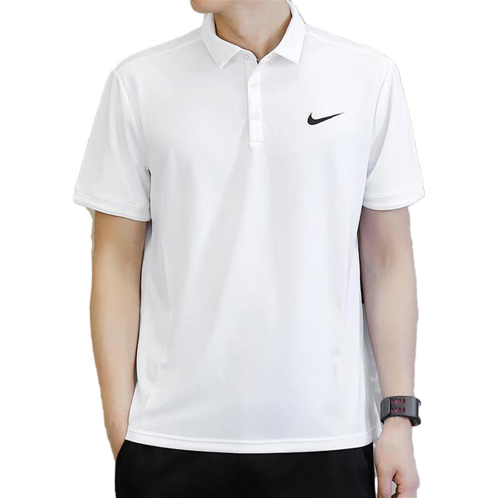 Nike Polo Shirts Heren Witte Polokraag Normale Rechte Pasvorm 830850-103
