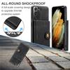 For Samsung Galaxy S21 FE 5G Case Leather+TPU Phone Cover Detachable Card Holder