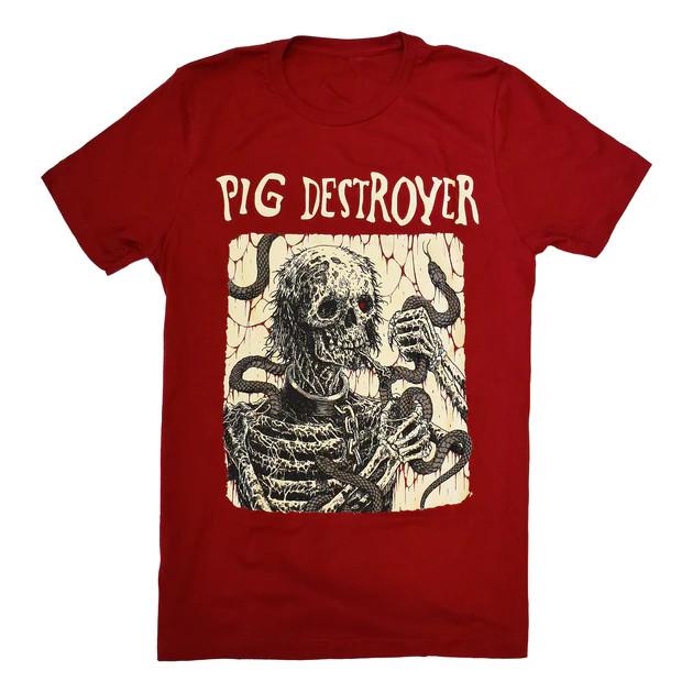 New Pig Destroyer Band Red T-Shirt Cotton Unisex S-2345XL Unisex T-Shirt XXXXL