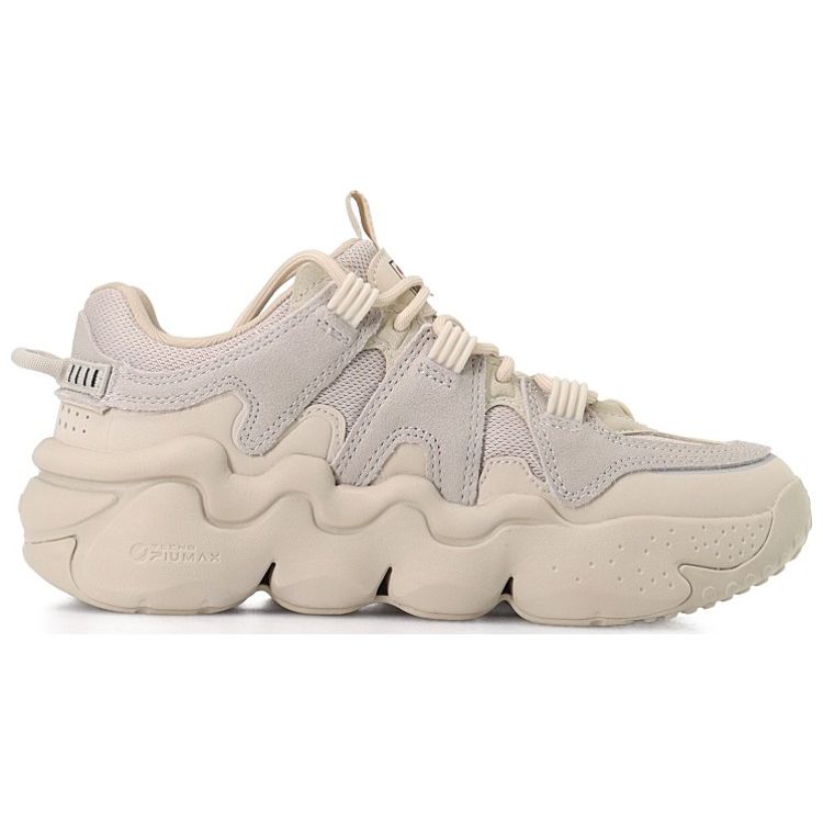 Fila Panini Casual Comfortable Second Generation Shock Absorbing Durable Low Top Retro Basketball Shoes Women Sneaker Oatmeal F12W141223FOC