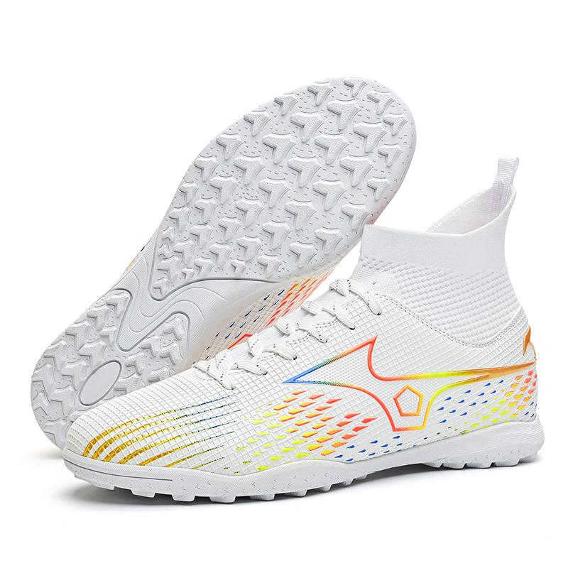 Men Football Boots White Professional Waterproof High Quality High Women Soccer Shoes Youth Outdoor Anti-slip Football Sneakers