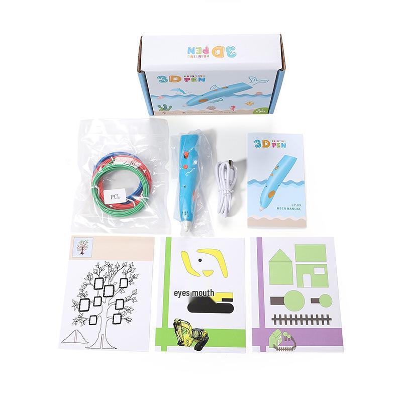 Rechargeable 1.75mm Low-Temperature 3D Printing Pen for Kids - Ideal Educational Gift