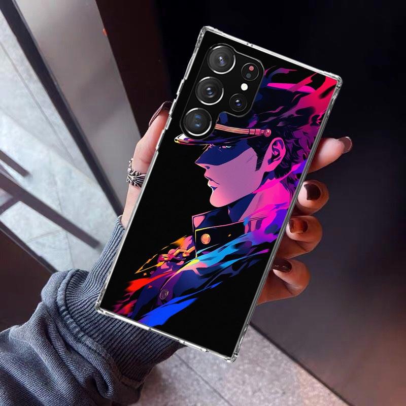 JoJo's Bizarre Adventure Kujo Jotaro Phone Case For Samsung Galaxy S23 S24 S25 Edge S26 Ultra S22 + S21 Plus S20 FE Cover Silico