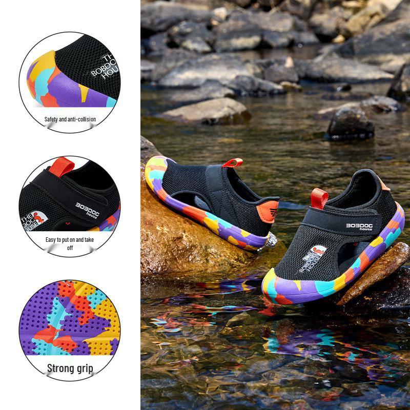 Babudou 2025 Kids' Breathable Mesh Water & Beach Sandals