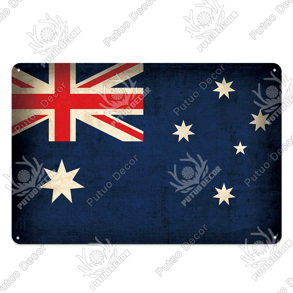 Dekorationsflagga Vintage Plakett Metallplatta Tennskylt Väggkonst Dekoration Affischer Man Cave Bar Pub Vardagsrum Hem Järnmålning