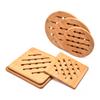 1 Pc Round Bamboo Kitchen Heat Insulation Pads 19.5/15CM Natural Bamboo Mat for Hot Dishes/Pot/Bowl/Teapot/Hot Pot Holders