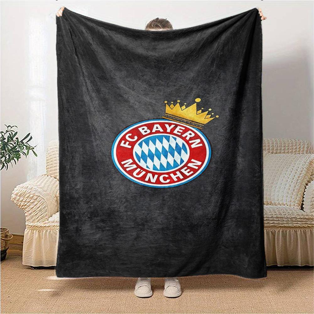 FC Bayern München Wappen Kunst Decken Flanell Bedruckt Atmungsaktiv Warm Überwurf für Zuhause Büro Bettwäsche 0708a125