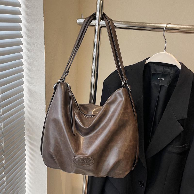 

2026 Maillard Retro Soft Leather Tote & Backpack - Trendy Casual Student School Commute Bag with Large Capacity