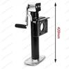 Trailer jack, RV outriggers, manual mechanical flange swivel plate support, transverse