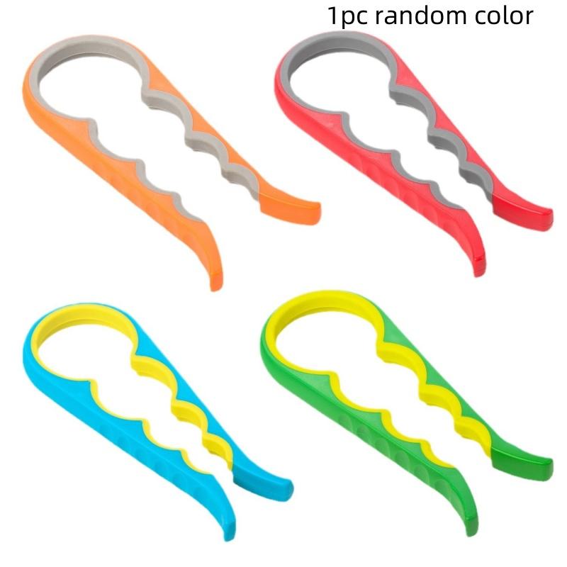 Multi functional bottle cap plastic opener, creative can cap screw, four in one opener, household kitchen small tool