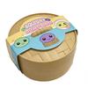 Glittrande Vattendroppe Dumpling Squishy-leksak med Sött Ansikte & Mini Ångkorg, Mjuk TPR Stresslindrande Klämleksak