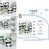 Entzückender Plüsch-Panda-Schlüsselanhänger Niedlicher Cartoon-Tier-Anhänger Weiches Spielzeug mit PP-Baumwollfüllung