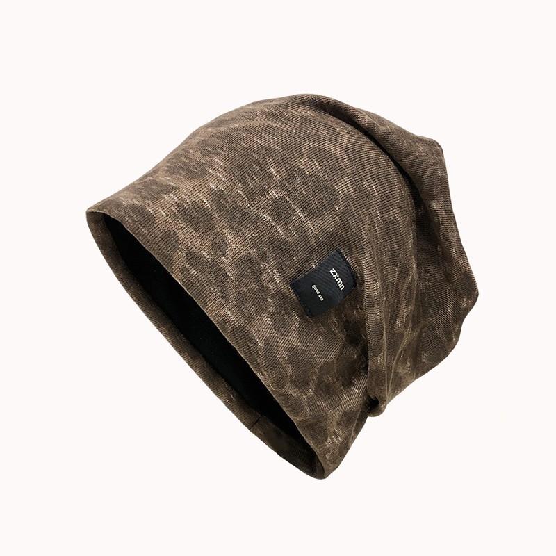 Beanie Slouchy Hat Women Spring Autumn Leopard Print American Style Hats Woman Knitted Beanies Baggy Cap