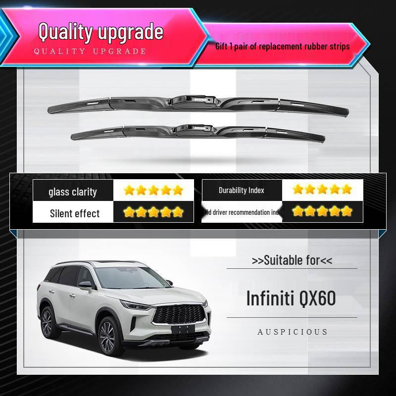 Infiniti QX60 2022 Front & Rear Boneless Wiper Blade Strip