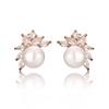ZAKOL Exquisite Sparkling Zircon Imitation Zircon Stud Earrings for Women Girls Cute Sweet Unique Design Bridal Wedding Zircon