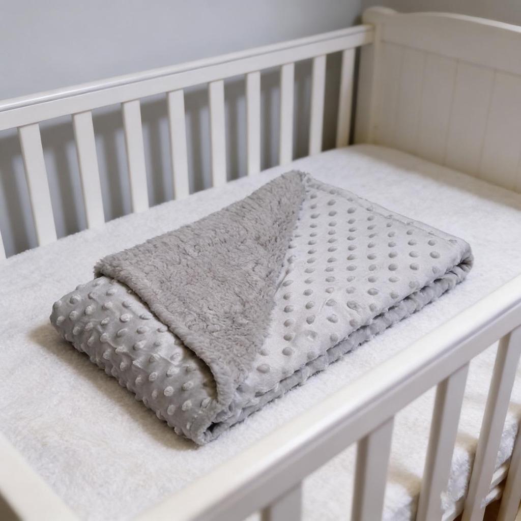 Spring & Autumn Velvet Lambswool Baby Swaddle Blanket - Double-Layer, Foldable & Thickened for Comfort and Warmth