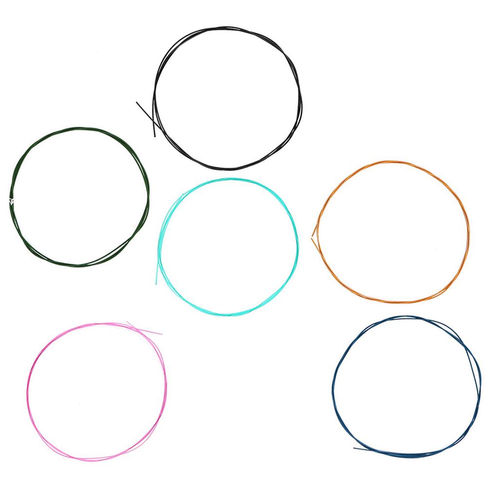 6Pcs Set Colorful Normal Tension Alloy Nylon String for Classical Guitar