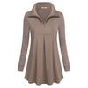 Fashoin Women's Long Sleeve Lapel Tunic Casual Pullover Sweatshirt Blouse Tops