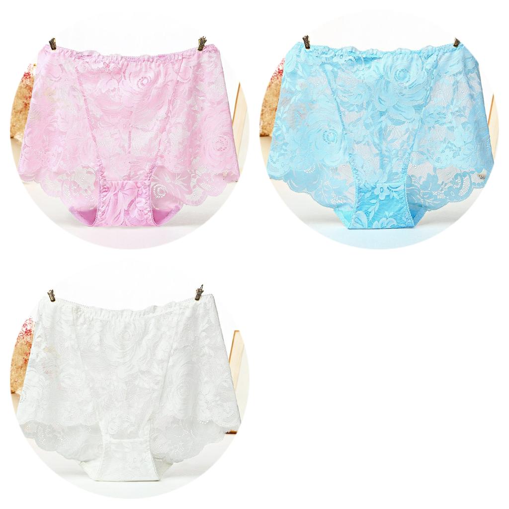 Underwear Women Sexy Lingerie for Women Lace Rose Lace Female Panties with Hollowed-out Ropa Mujer See-through Lady's Briefs