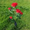 5 Head Rose Flower Solar Lawn Lamp LED Lights Outdoor Solar Garden Lights for Yard Patio Garden Camping Wedding Party Decor