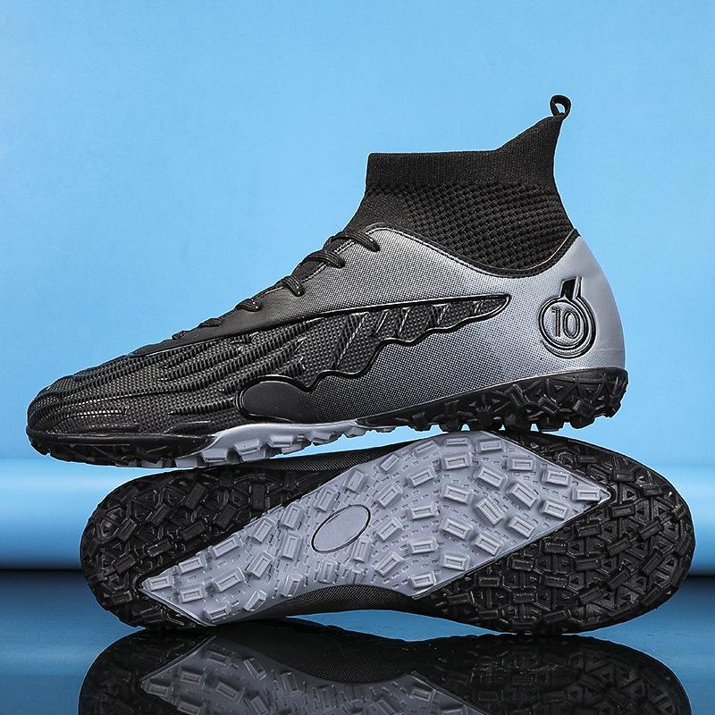 New Professional Football Shoes Boys High-top Youth Student Game Training AG Long Nail Broken Nail Sports Shoes