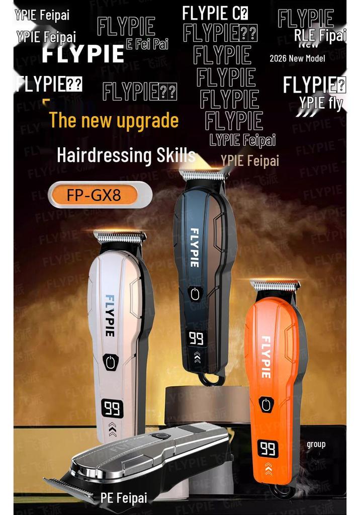 Wireless Digital Display Hair Clipper - Rechargeable Electric Barber Tool for Salon & Home Use