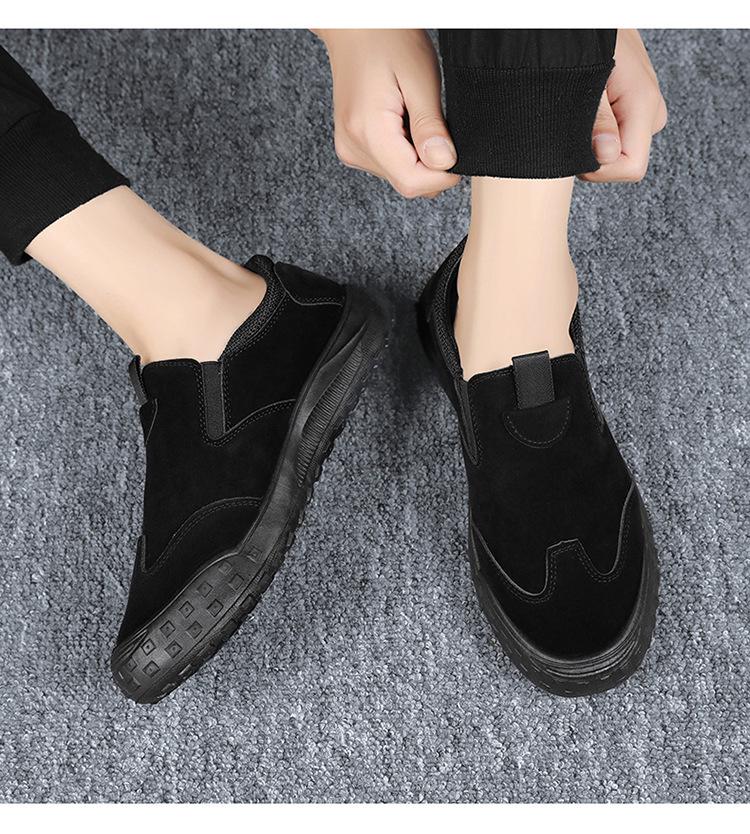 Herren Wasserdichte Leder Outdoor Arbeitsschuhe Low-Cut: Rutschfeste, Verschleißfeste Lässige Sommerstiefel