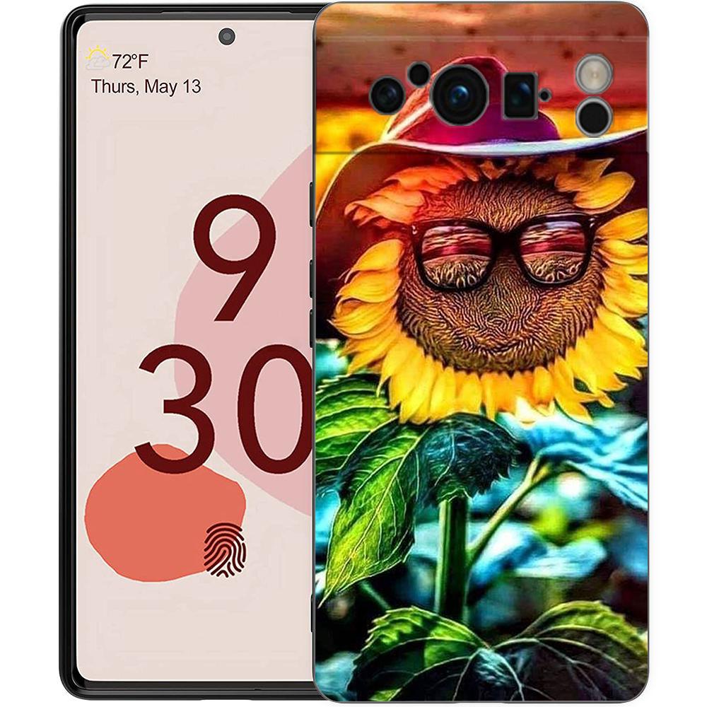 Summer Daisy Sunflower Floral Flower Phone Case for Google Pixel 8 7 6 7A 6A Pro 5G Shockproof Silicone 9 Pro XL 8 Pro 5G Shell