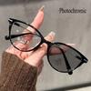 Fashionable Large Frame Colour Changing Myopia Glasses with Prescription Anti-blue Light Personalised Glasses Diopter To -4.0