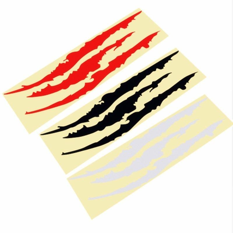 40cm*12cm Auto Reflexní Samolepka Monstrum Černá/Bílá/Červená Škrábanec Pruh Drápy Auto Auto Vinyl Ca