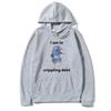 I Am In Crippling Debt Hoodie Cute and Fun Mouse Print Hoodie Long Sleeve Fashion Women's Street Wear Warm Sweatshirt