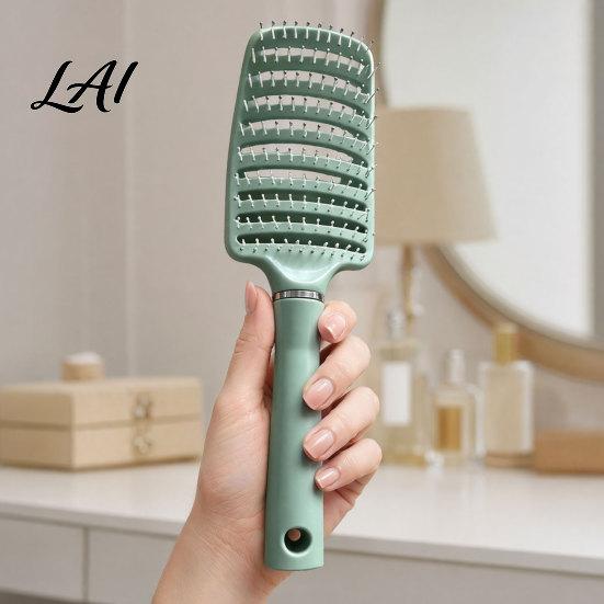 Lightweight Hair Comb Curved Vented Brush for Women Detangling Paddle Long Thick Curly Wet Hair Blow Fast Drying Detangler Styling Tool