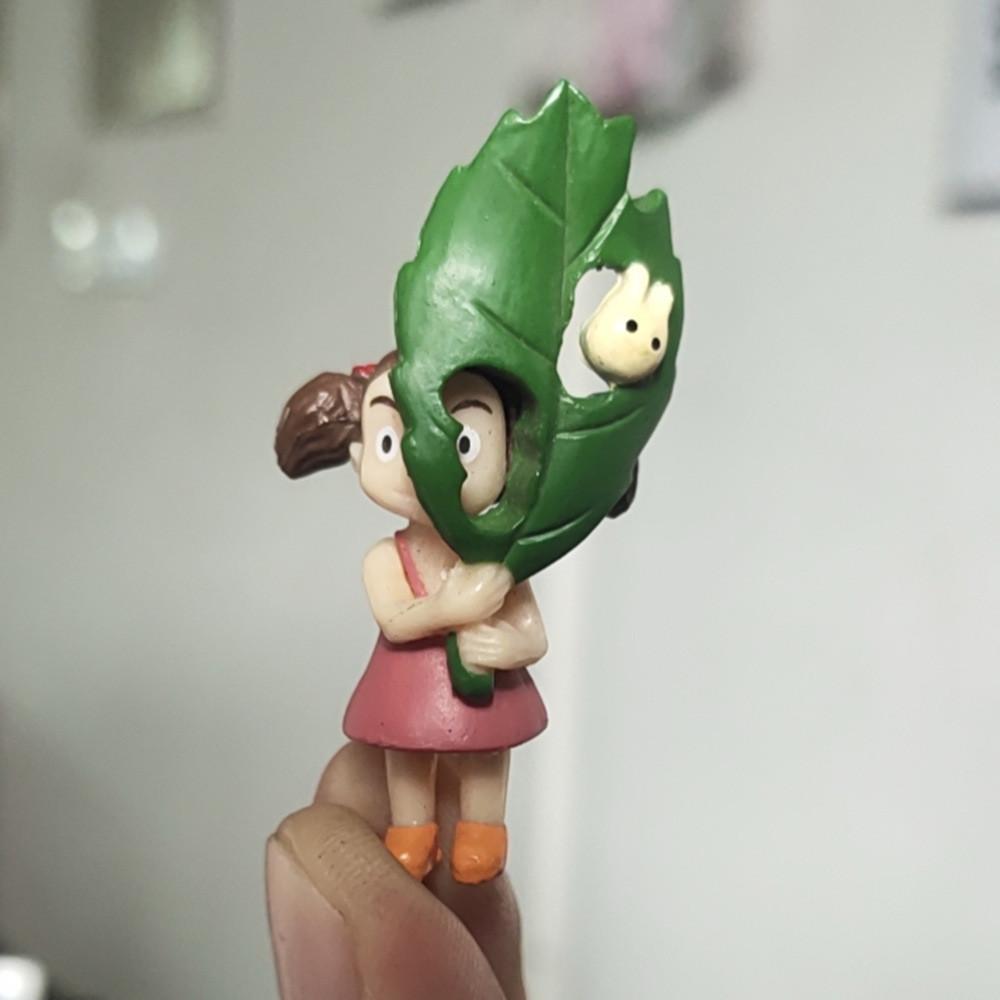 Totoro Neighbor My Pvc Miniatures Ornaments With Leaf Design For Giving Gift