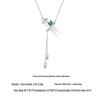 Ferris Wheel S925 Sterling Silver Chalcedony Evergreen Bamboo Necklace - Women's Versatile High-End New Chinese Style Jewelry
