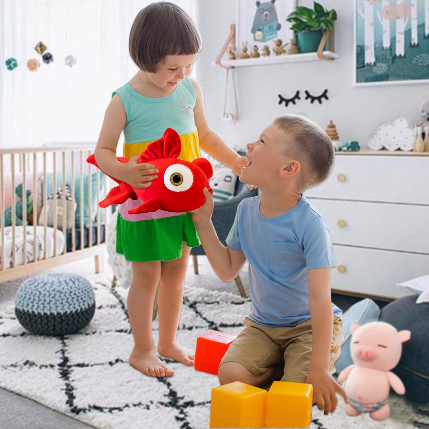 

Золотая рыбка, мягкая, милая, плюшевая подушка-рыба, игрушка в подарок для детей, красная