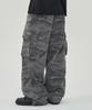 TOFFEE Camo Wide Cotton Pants (Grey)