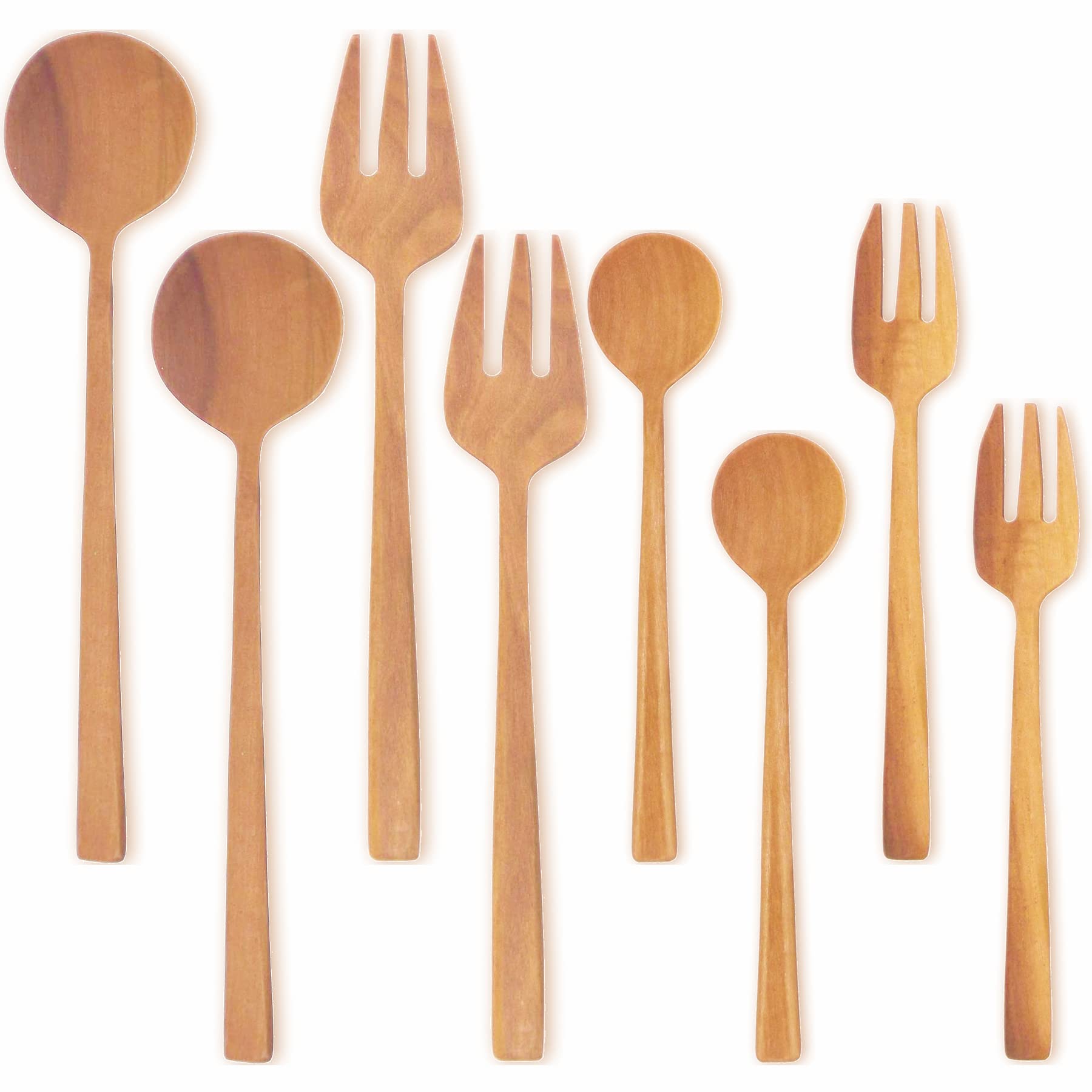 

Nagao Sao Tree Dinner Cutlery Set 8 Pieces Wooden Nature