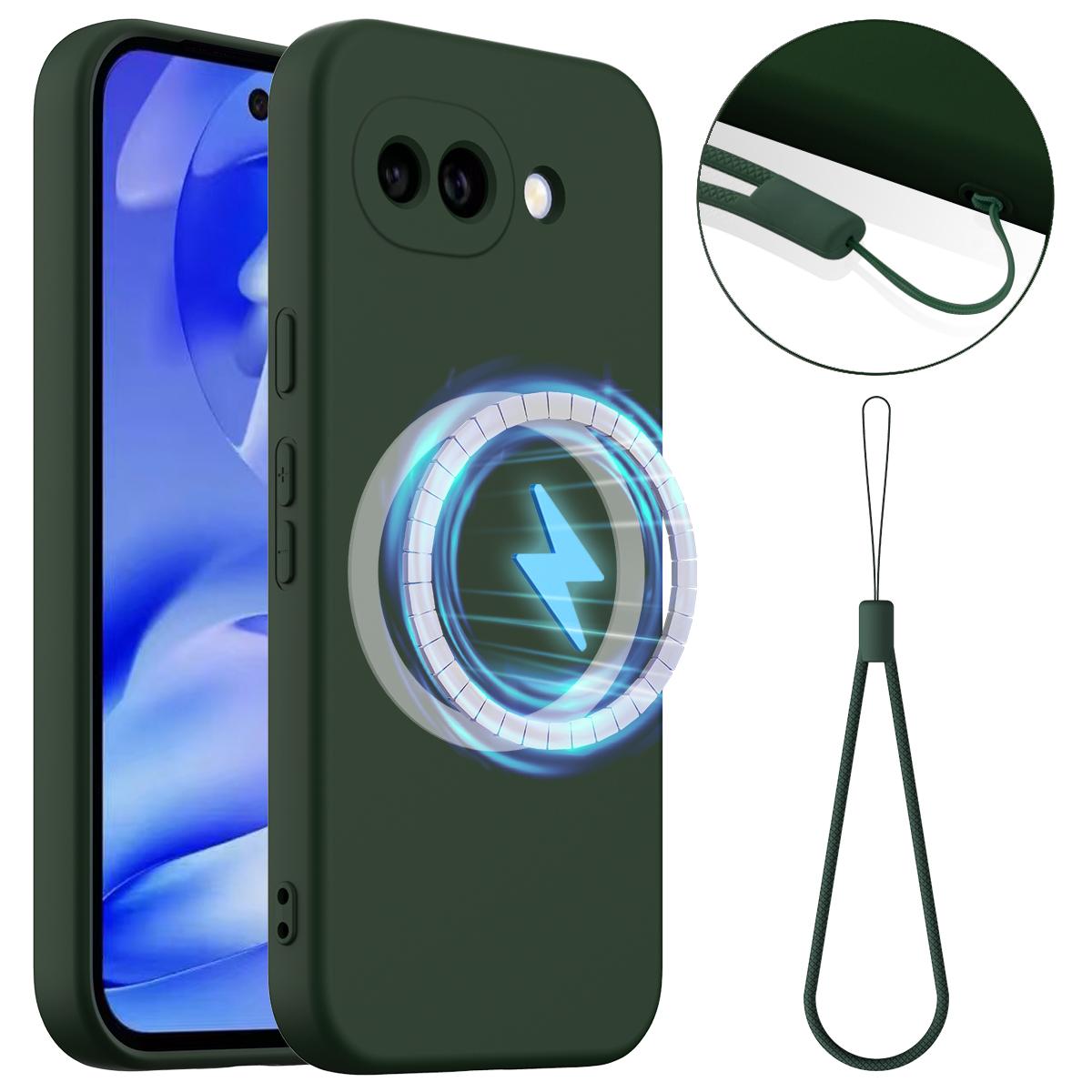 For Google Pixel 10a Magnetic Case Anti-Drop Liquid Silicone Phone Cover