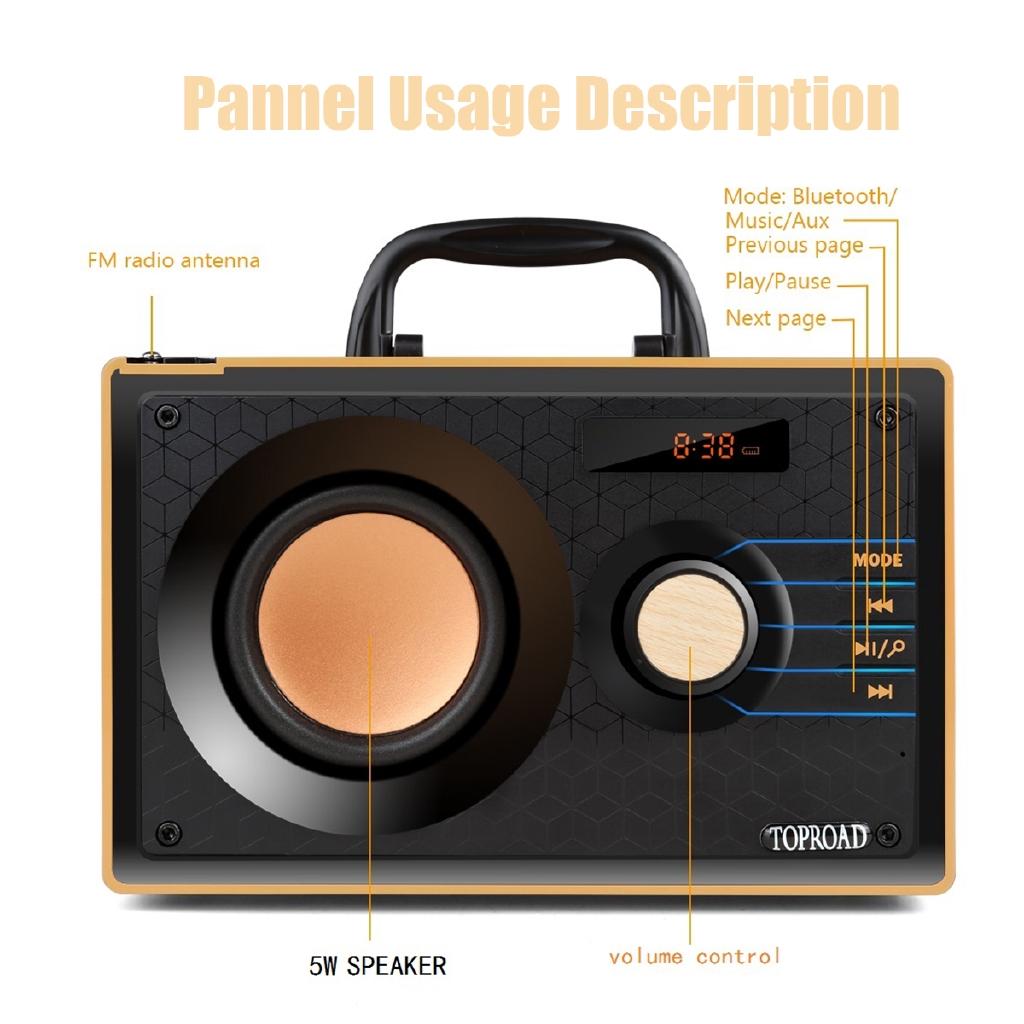 DC 5V Portable Stereo bluetooth Speaker Subwoofer Heavy Bass Wireless Boombox Sound Box Support FM TF Home Theater