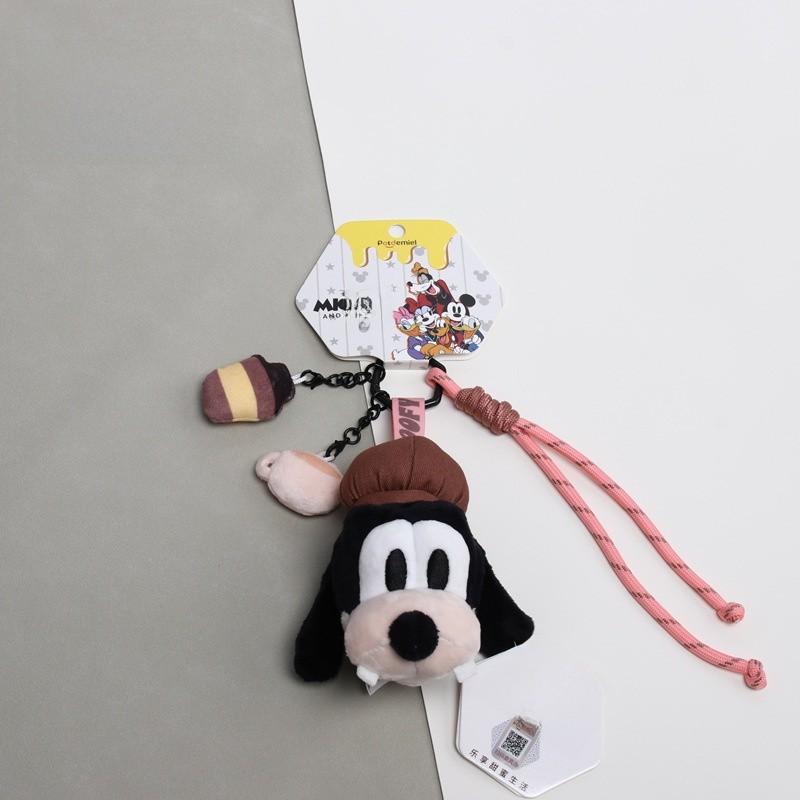 Mickey Mouse Head Plush Keychain With Polyester Fiber For Backpack Decor